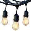 Brightech Ambience Pro - Waterproof LED Outdoor String Lights - Hanging, Dimmable Vintage Edison Bulbs - 48 Ft Commercial Grade Patio Lights, Christmas Cafe Ambience in Your Backyard, 2W 15 Bulbs (2700k) Soft White 48 Feet 41 719hNBdAiPL