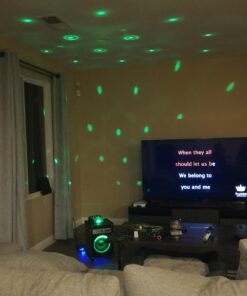 Ankuka Karaoke Machine, Portable Bluetooth Speaker with Disco Lights,Subwoofer PA System with 2 Wireless Microphones for Christmas,Birthday Party 47 719hNRfKR4L