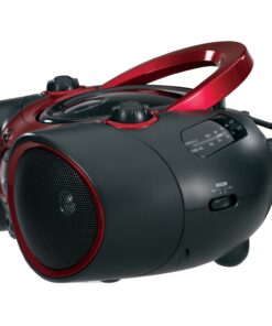 JENSEN CD-490 Portable Stereo CD Player with AM/FM Radio and Aux Line-In, Red and Black 14 719hjwznmkL