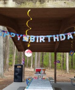 Amscan 12 Count Pokemon Foil Swirl Decorations, Multicolor 15 719k75rODrL