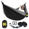SZHLUX Camping Hammock Single Portable Hammocks with 2 Tree Straps and Attached Carry Bag 26 719kh3EE1vL