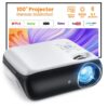 HAPPRUN Projector, Native 1080P Bluetooth Projector with 100''Screen, 9500L Portable Outdoor Movie Projector Compatible with Smartphone, HDMI,USB,AV,Fire Stick, PS5 50 719kpcbBgzL