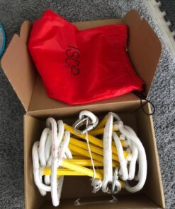 Fire Escape Ladder 2 Story 16ft Flame Resistant Safety Rope Ladder - Fast to Deploy & Easy to Use & Store - Compact - Weight Capacity up to 2000pounds (16ft) Emergency ladders 35 719m58z6Y3L