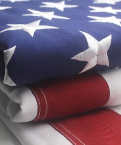 VSVO American Flag 3x5 ft – Heavy Duty 300GSM Tough Spun Polyester Embroidered US Flag for Outdoor/Outside. Sewn Stripes - Brass Grommets USA Flags 18 719mN R8koL