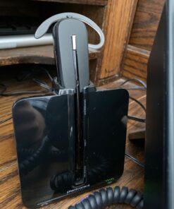 Plantronics - CS540 Wireless DECT Headset (Poly) - Single Ear (Mono) Convertible (3 wearing styles) - Connects to Desk Phone - Noise Canceling Microphone 2011 Version 32 719mVyXTkWL