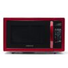 Farberware Countertop Microwave 1000 Watts, 1.1 cu ft - Microwave Oven With LED Lighting and Child Lock - Perfect for Apartments and Dorms - Easy Clean Metallic Red 7 719mWK2098L