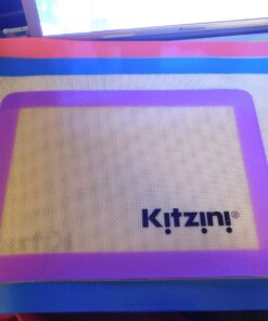 Kitzini Silicone Baking Mat Set. Non-Stick Silicone Mats for Baking. 2 Half Baking Sheets. BPA Free. Professional Grade Silicone Baking Sheet. Silicone Baking Mats for Cookies, Macarons & Pastry 36 719mtVvgQL