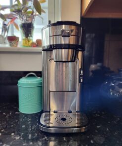Hamilton Beach The Scoop Single Serve Coffee Maker & Fast Grounds Brewer, Brews in Minutes, 8-14oz. Cups, Stainless Steel 53 719ncsVxOXL 1