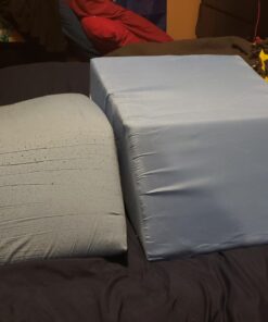 DMI Ortho Bed Wedge Elevated Leg Pillow, Supportive Foam Wedge Pillow for Elevating Legs, Improved Circulataion, Reducing Back Pain, Post Surgery and Injury, Recovery, Blue 8" x 20" x 24" 8 Inch 49 719ndduWaPL