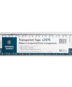 Business Source All-purpose Transparent Glossy Tape (43575) (Pack of 12) Pack of 12 Clear 15 719nfRQscyL