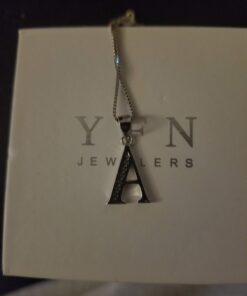YFN Initial Pendant Necklace Sterling Silver with Cubic Zirconial 26 Letter Alphabet Jewelry Gifts for Mom Women Teen Girl Alphabet A 15 719nuDMTkL
