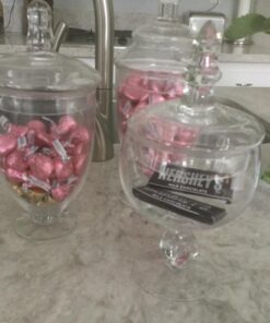 Mantello Apothecary Jars with Lids- Small Apothecary Jars, Candy Jars for Candy Buffet, 20 oz., 24 oz. and 28 oz. 36 719o5glb0ZL