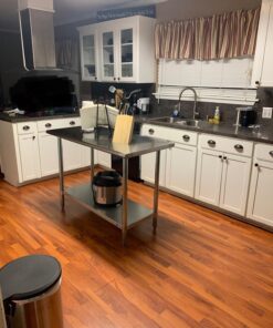 GRIDMANN Stainless Steel Work Table 48 x 24 Inches, NSF Commercial Kitchen Prep Table with Under Shelf for Restaurant and Home 48 in Long x 24 in Deep 33 719oNdi3 L