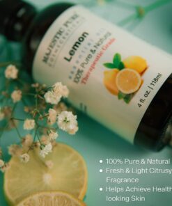 MAJESTIC PURE Lemon Essential Oil, Premium Grade, Pure and Natural Premium Quality Oil, 4 fl oz 4 Fl Oz (Pack of 1) 28 719oWA41IVL