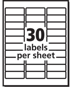 Avery 5160 Easy Peel Address Labels , White, 1 x 2-5/8 Inch, 3,000 Count (Pack of 1) 3000 labels 18 719pMg7bMgL