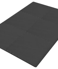 BalanceFrom Puzzle Exercise Mat with EVA Foam Interlocking Tiles for MMA, Exercise, Gymnastics and Home Gym Protective Flooring, Multiple Sizes Black 1/2" Thick, 24 Square Feet 28 719pYrgSIL