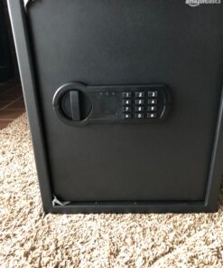 Amazon Basics Steel Home Security Safe with Programmable Electronic Keypad Lock, Secure Documents, Jewelry, Valuables, 1.52 Cubic Feet, Black, 13.8"W x 13"D x 16.5"H 47 719qjJ3YQ3L