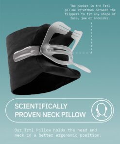 trtl Travel Pillow for Neck Support- Super Soft Neck Pillow with Shoulder Support and Cozy Cushioning Lightweight and Easy to Carry - Machine Washable - Black 25 719rWXO 23L