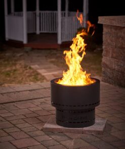Portable Smokeless Wood Pellet Firepit - Flame Genie FG-16 Portable Fire Pit, Smoke-Free Wood Pellet Fire Pit, USA Made, Smokeless Fire Pits for Outside, 13.5" Diameter, Smokeless Firepit, Black 37 719s1z 9ZZL
