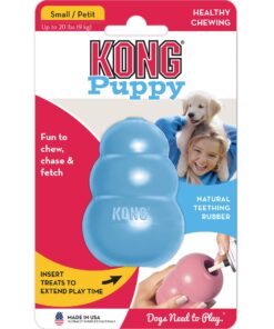 KONG - Puppy Toy Natural Teething Rubber - Fun to Chew, Chase and Fetch - for Small Puppies - Blue 26 719ss3XeCwL