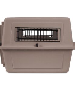 Petmate Ultra Vari Dog Kennel for Small Dogs (Durable, Heavy Duty Dog Travel Crate, Made with Recycled Materials, 21 in. Long) up to 15 lbs, Made in USA TAUPE 21.0"L x 16.0"W x 15.0"H 18 719tSjlSikL