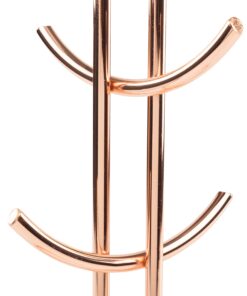Spectrum Diversified Euro 6 Holder, Countertop Mug Tree, Mugs & Tea Cup Storage Rack, Coffee Counter Bar Accessory & Kitchen Organizer, 1 Count (Pack of 1), Copper 1 Count (Pack of 1) 18 719uUtNzsL