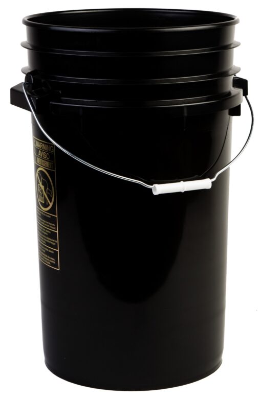 Hudson Exchange Premium 7 Gallon Bucket, HDPE, Black Pack of 1