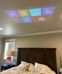 Mini Projector, Magcubic HY300 Auto Keystone Correction Portable Projector, 4K/ 200 ANSI Smart Projector with 2.4/5G WiFi, BT 5.0, 130 Inch Screen, 180 Degree Flip, Round Design, Home Video Projector white 30 719vafrFKsL