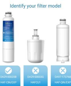 EcoAqua EFF-6027A Replacement Filter, Compatible with Samsung DA29-00020B, DA29-00020A, HAF-CIN/EXP, 46-9101 Refrigerator Water Filter, 3 Pack 3 Count (Pack of 1) 20 719vgCIQd2S