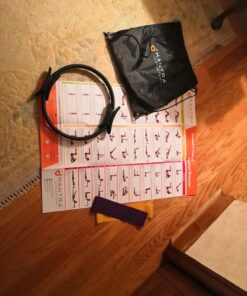 Pilates Ring Circle, Fitness Ring Magic Circle Pilates Ring 13 Inch, Inner Thigh Exercise Equipment for Women, Thigh Master Pilates Equipment for Home Workout, Pelvic Floor Muscle Trainer Power Kit Black (For Heights 5'0" - 5'9") 32 719vsBEl BL