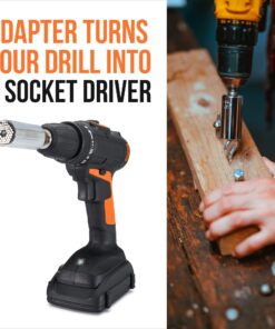 RAK Universal Socket Tool Stocking Stuffer Gifts for Men - Super Socket Gifts for Him - Adjustable Grip Socket Adapter Set for Husband, Mechanic, Handyman, Tools for Men - Christmas Gifts 2 pc set 31 719w0L3mdmL