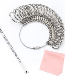 CDBOVID Ring Gauge Tool Ring Stainless Ring on Finger Measuring Ring Tool, Jewelry Sizers Rings Custom Standard Hand Rings Accessories 13 16 719w65xR1aL