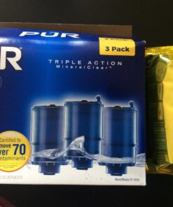 PUR PLUS Faucet Mount Replacement Filter 3-Pack, Genuine PUR Filter, 3-in-1 Powerful, Natural Mineral Filtration, Lead Removal, 9-Month Value, Blue (RF99993) Count of 3 Water Filters 35 719wpbzXjL