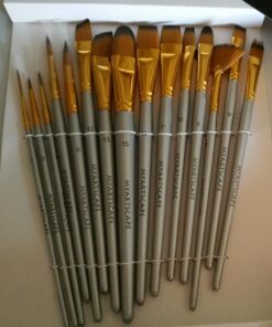 MyArtscape Paint Brush - Set of 15 Art Brushes for Watercolor, Acrylic & Oil Painting - Short Handles 21 719xNDfE2L 1
