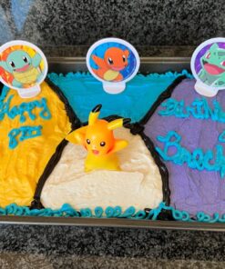 DecoSet® Pokemon Light Up Pikachu Cake Topper, 4 - Piece Decoration Set, Birthday Decorations For All Size and Shape Cakes Original Version 37 719ytIFZrAL