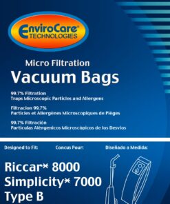 EnviroCare Replacement Micro Filtration Vacuum Cleaner Dust Bags made to fit Riccar 8000 Simplicity 7000 Type B 6 pack 7 719z5yWx L