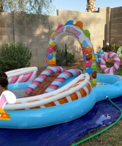 INTEX 57149EP Candy Zone Inflatable Swim Play Center: with Splash Pool and Waterslide – 116" x 75" x 51" 37 719zE9wEejL