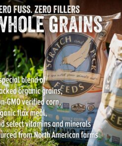 Scratch and Peck Feeds Organic Layer Chicken Feed with Corn for Chickens and Ducks - 25-lbs - Non-GMO Project Verified, Always Soy Free - 1004-25 9 719ziYiu0yL