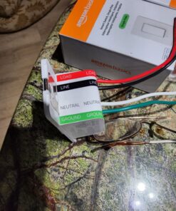 Amazon Basics Single Pole Smart Switch, Neutral Wire Required, 2.4 Ghz WiFi, Works with Alexa, White, 4.65 x 2.91 x 1.74 in Single Pole Switch 23 719zjWS2icL