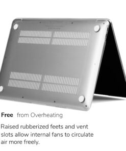 GMYLE MacBook Air 13 Inch Case 2020 2019 2018 A2337 M1 A2179 A1932 with Touch ID Retina Display, Plastic Hard Shell, Keyboard Cover, Privacy Webcam Cover Slide, Screen Protector Set, Crystal Clear 24 71A VbgvqZL