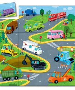 Alternative view of Peaceable Kingdom Floor Puzzle and Matching Game 2 in 1 Educational Activity for Kids 2 Years and Up - Trucks