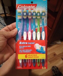Colgate Extra Clean Toothbrush, Soft Toothbrush for Adults, 6 Count (Pack of 1), Packaging May Vary 6 Count (Pack of 1) Extra Clean Soft 54 71A wwcucvL
