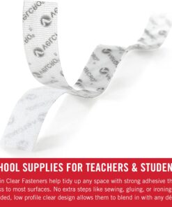 VELCRO Brand Thin Clear Tape | 15 Ft x ¾” | Cut Strips to Length | Home Office or Crafts Fastening Solution | Large Roll, 91325 15 71A0X 4wpYL