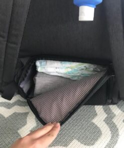 Hap Tim Diaper Bag Backpack,Large Capacity Travel Back Pack Maternity Baby Nappy Changing Bags, Double Compartments with Stroller Straps,Waterproof,Black (US7340-DG) Dark Grey 77 71A0XIkxaHL