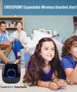 CROSSPOINT Extra Add-On Battery Free Plugin Receiver for the CROSSPOINT Expandable Wireless Doorbell Alert System, Model ER, Black 1 Add-On Crosspoint Receiver 13 71A1FZcvRnL