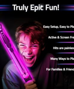 Ninja Toys Meet Samurai Swords in Glow Battle | Ninja Toys for Boys | Ages 8-12+, 2-4 Players | Kids Sword Game | Glow in The Dark Games | Glow Swords for Kids 8-12+ | A Thrilling Ninja Sword Game! 34 71A1M N Y L