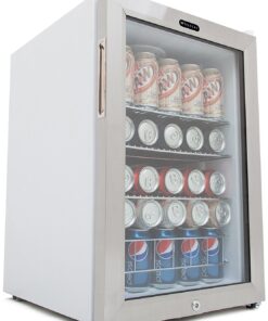 Whynter BR-091WS, 90 Can Capacity Stainless Steel Beverage Refrigerator with Lock, White 90 Cans - Fridge 25 71A1W0DvR1L