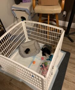 IRIS USA 24-inch Exercise 4-Panel Pet Playpen with Door, White 4 Panel w/ door 45 71A1ZEUE96L