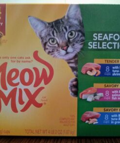 Meow Mix Seafood Selections Wet Cat Food, Variety Pack, 2.75 Ounce Cup (Pack of 24) Variety Pack: Seafood Selections 2.75 Ounce (Pack of 24) 45 71A1m1Cpf8L