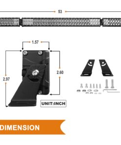 Rigidhorse LED Light Bar Kit 52 Inch 22 Inch Triple Row Flood Spot Beam Combo 32000LM 6500k 4PCS 4 Inch LED Cube Pods IP68 Chip Fog Offroad Work Driving LED Light Bars for Truck SUV ATV 4x4 50+20+4 led light bar kit 19 71A2PSBST1L